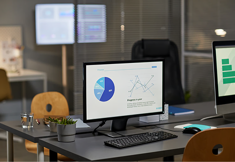 Desktop application workspace rendering full data layouts